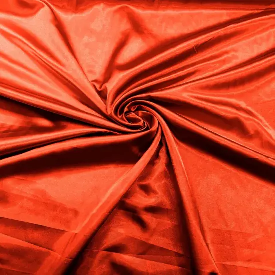 1 Yard Smooth Stretch Satin Charmeuse Fabric Wrinkle-Resistant For DIY Sewing 58-60 inches Wide Pucci Coral {1}