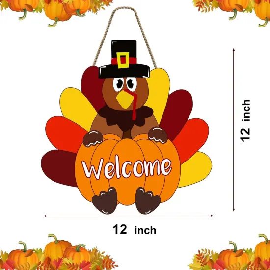 Thanksgiving Turkey Door Sign - Multicolor {4}
