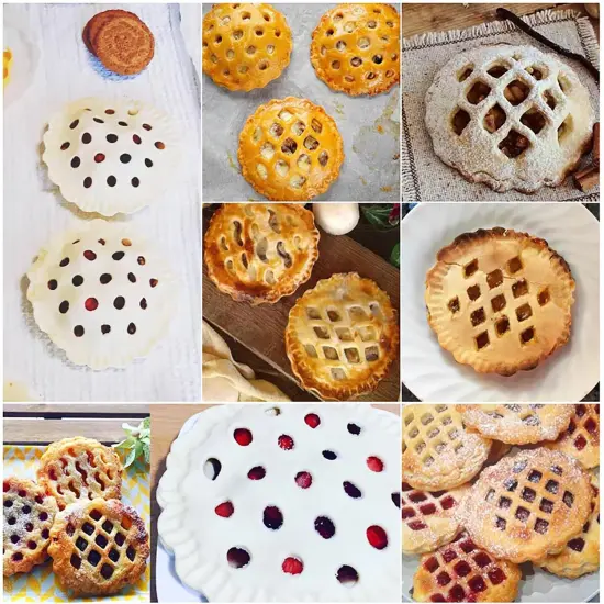 Dough Presser Pocket Pie Molds, Party Potluck Hand Pie Molds, Hand Pie Molds, Apple, Pumpkin And Acorn Shapes 3-Piece (Orbicular) {3}