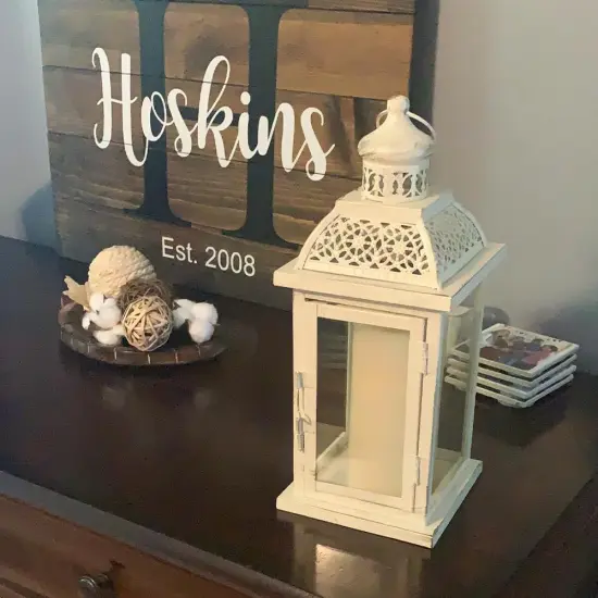 Lantern Decorative Indoor&Outdoor, 14.4'' Large Metal Candle Lanterns {3}