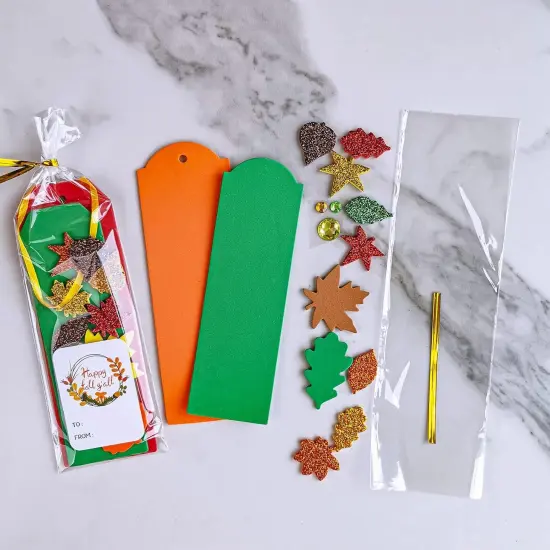 Fall Craft Kits - DIY Leaf Bookmarks & Decorations Art Sets for Kids {5}