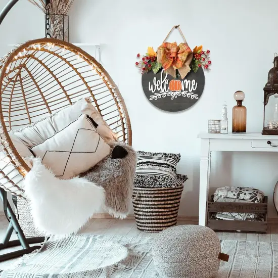 Fall Wreath Pumpkin - 12 inches {5}