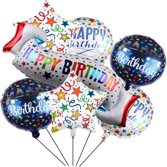 Star and Circle Mylar Foil Balloon {1}