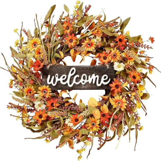 22&rsquo;&rsquo; Artificial Fall Wreath {1}