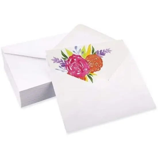 Thank You Cards, Floral Watercolor Bulk Set with Envelopes (5.1 x 3.7 In, 120 Pack) Multicolor {5}