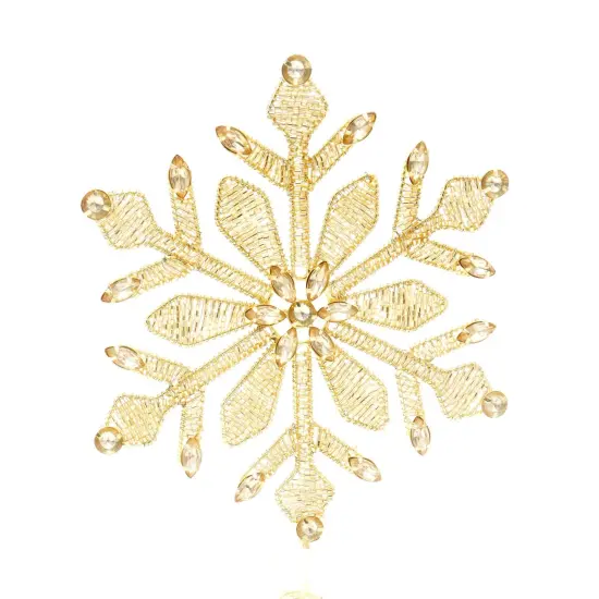 Golden Bead work Tree Topper - Gold - 7" x 2" x 11" {5}