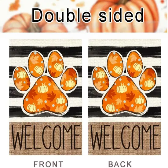 Fall Garden Yard Flags 12x18(orange&black) {2}