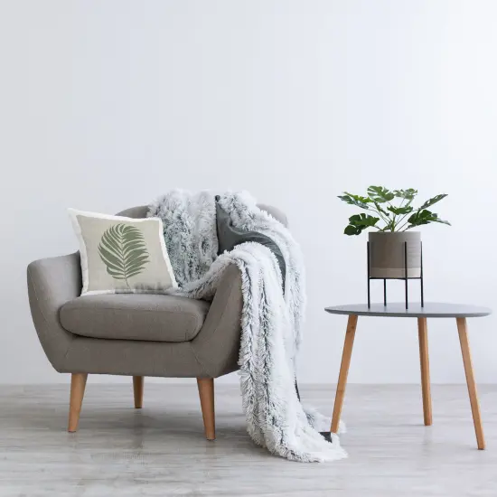 Stupell Industries Palm Leaf Patterned Indoor Pillow, 18 x 7 x 18 {2}