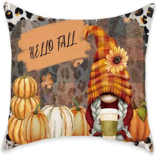 Pillowcase Autumn Orange Pumpkin Seasonal Cushion Case for Sofa Couch Home Bed Visit the ONWAY Store {1}