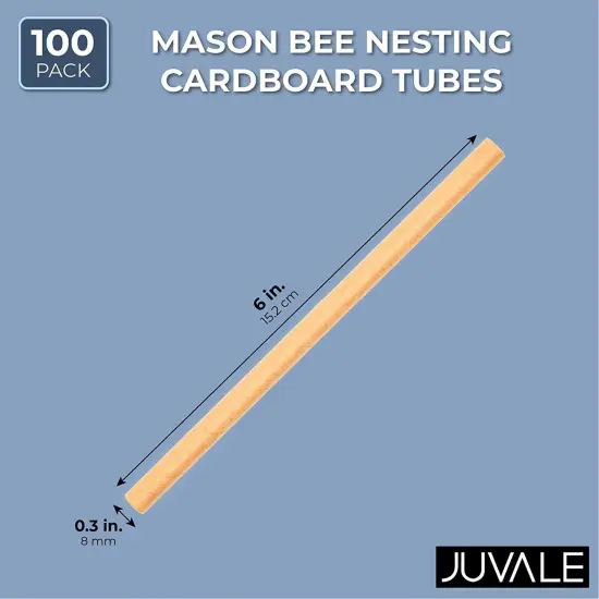 Mason Bee Nest 6mm Cardboard Tubes Refill (6 In, 100-Pack) Brown {2}