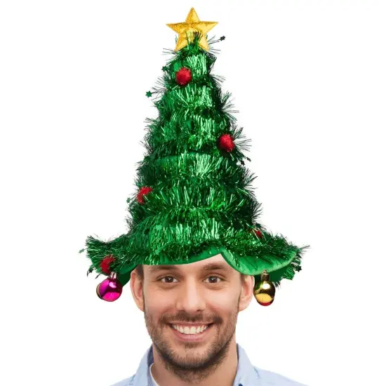 Simply Genius Christmas Tree Hat (1 Pack): Humorous 18&rdquo; Decorated Christmas Tree Hat, Festive Holiday Decor {2}