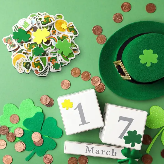 660 Pieces St. Patrick's Day Foam Sticker Assorted Styles Adhesive Decals Shamrock Foam Stickers for St. Patrick's Day {5}