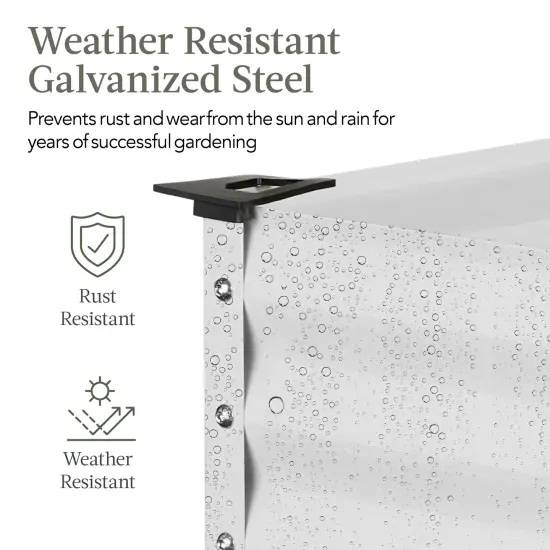 Best Choice Products 48x24x30in Elevated Galvanized Metal Garden Bed w/ Corner Protectors White {4}