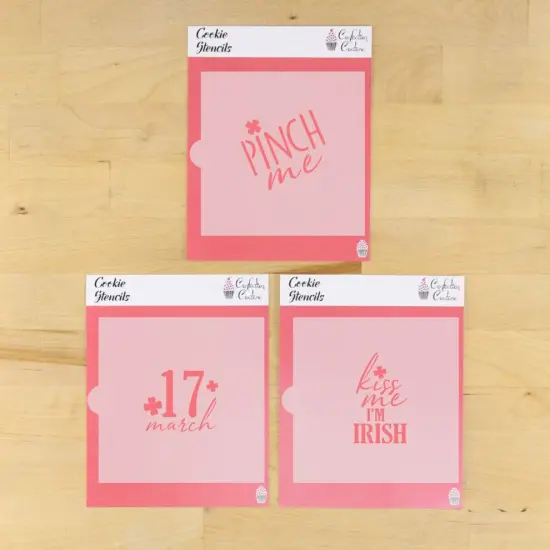 Pinch Me St. Patrick's Day 3 Piece Cookie Stencil Bundle {1}