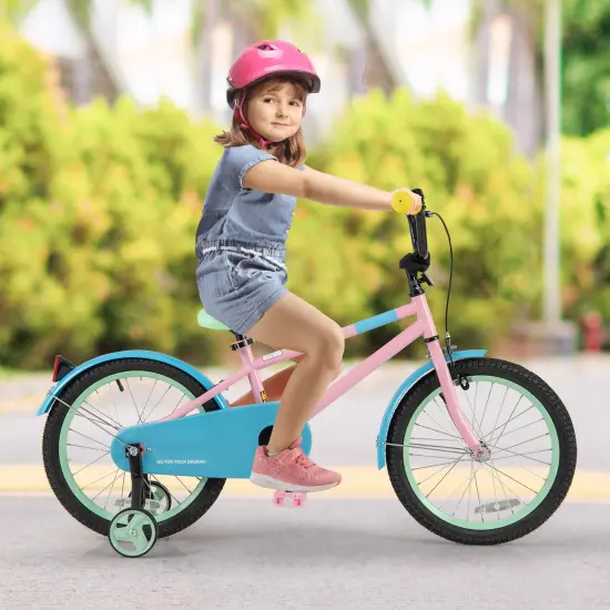 Pink Kids Bike with Adjustable Handlebar and Saddle for Comfortable Riding {2}