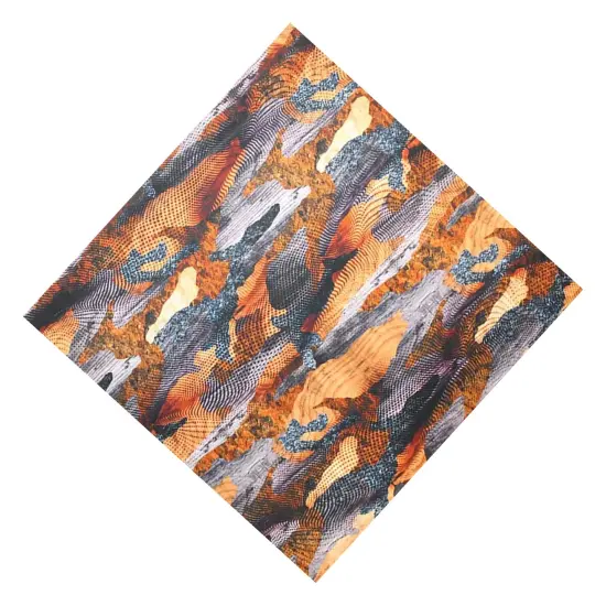 Camo Brown Printed Spandex Fabric {3}