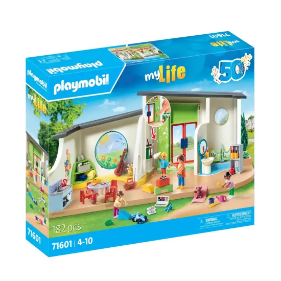 PLAYMOBIL MyLife 71601 The Rainbow Day Center, Large Nursery Set with Numerous Accessories and a Working Doorbell, Detailed Toy for Children from 4 Years {3}
