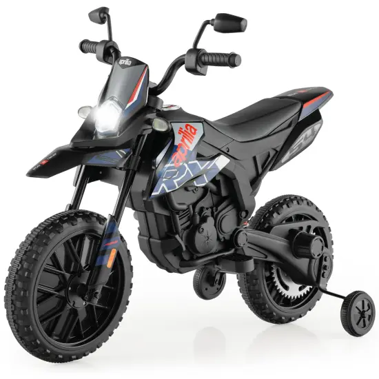 Costway 12V Licensed Aprilia Kids Ride On Motorcycle Electric Dirt Bike with Light & Music {7}