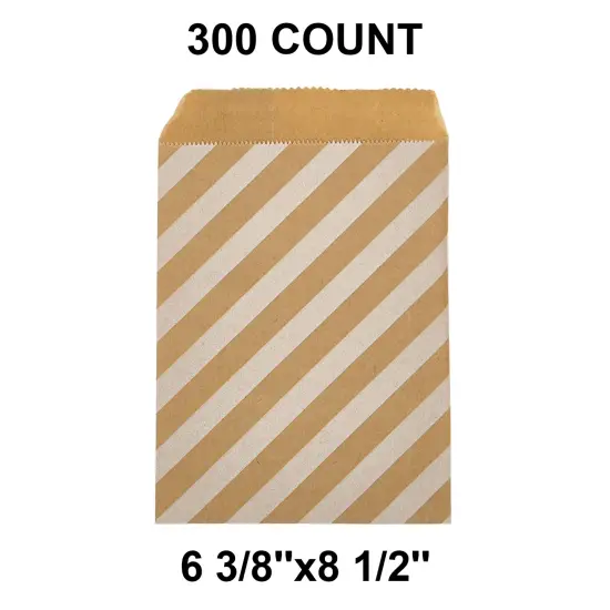 Durable White Paper Merchandise Bags 6 3/8" x 8 1/2" Diagonal {1}