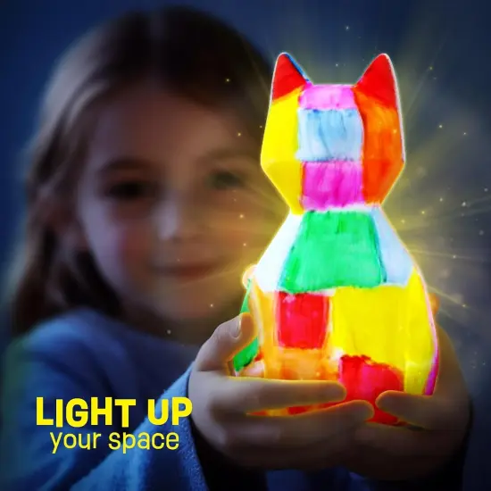 Paint Your Own Cat Lamp Kit, Art Supplies Arts & Crafts Kit, Painting kit for Kids 6-12, Arts and Crafts for Kids Ages 8-12, Toys Girls Boy Birthday Gift Ages 3 4 5 6 7 8 9 10 11 12+ {5}