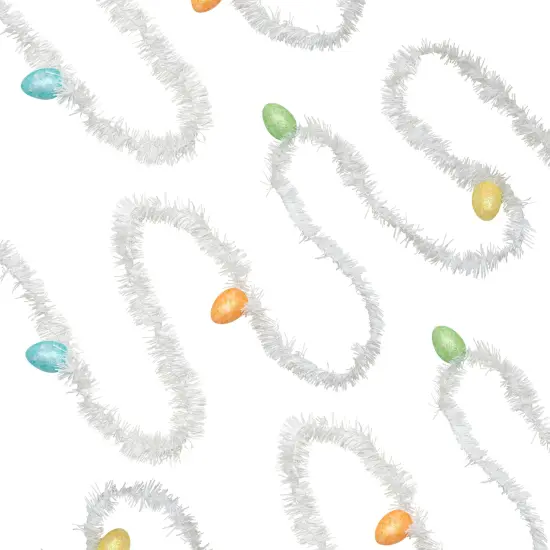 Northlight Tinsel Garland with Easter Eggs - 25' - White {4}