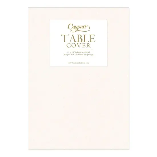 IVORY PAPER LINEN LIKE TABLE COVER {2}