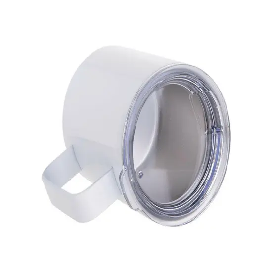 Craft Express 4 Pack 10oz Stainless Steel Coffee Cups &ndash; White Sublimation-Ready Mugs {5}