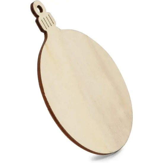 Bright Creations 80 Pack Unfinished Wood Circle Christmas Tree Ornaments for Crafts, Festive Wooden Round Decorative Hanging Ornaments for the Xmas Holidays (2.7 x 3.5 x 0.1 inch) Brown {7}