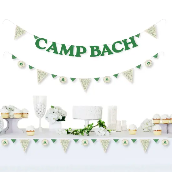 Big Dot of Happiness Camp Bachelorette Banner, Cabin Glamping Bachelorette Garland Banner Decor, 30 Feet Cording, 36 Pennants and Camp Bach Letters {3}