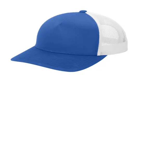 Sport-Tek&reg; YP Classics Retro Trucker 5-Panel Cap True Royal/ White {1}