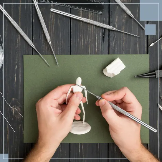 16 Pieces Clay Needle Tools Ceramic Detail Pottery Sculpture Needle Detail Modeling Clay Tool Kit {3}