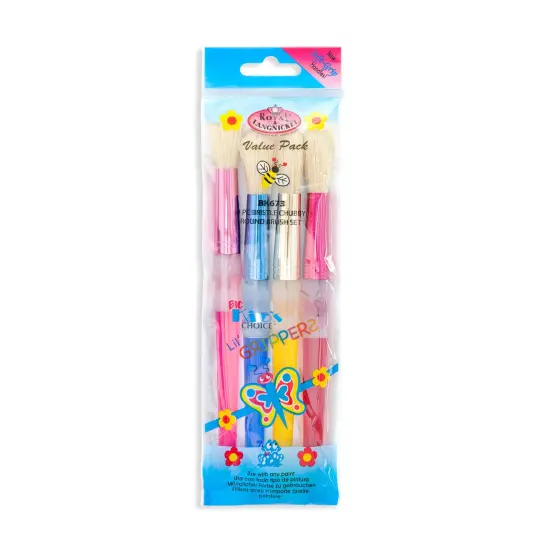 BK673 | Big Kid's Choice&trade; Lil' Grippers&trade; 4pc Bristle Round Brush Set {1}