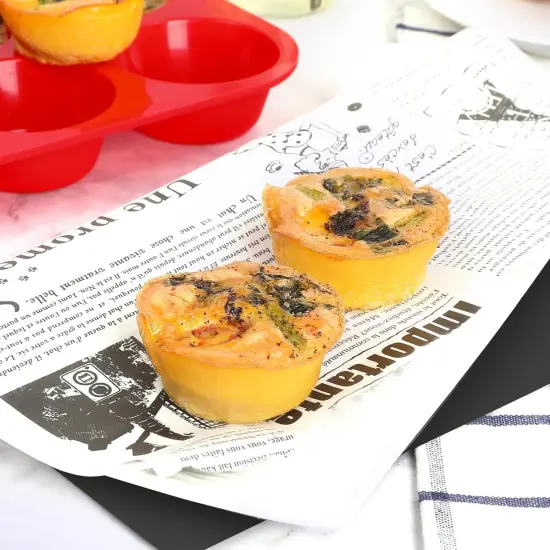 Silicone Muffin Pan, 12-Cup Cupcake Pan for Baking 3 Pack Nonstick Food Grade Silicone Muffin Tray {1}