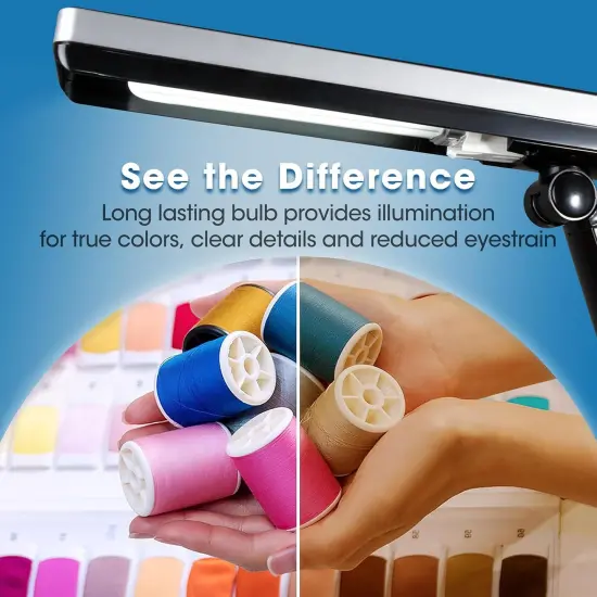 13W Slimline Desk Lamp - Home, Office, Bedroom, or Reading (Black) {5}