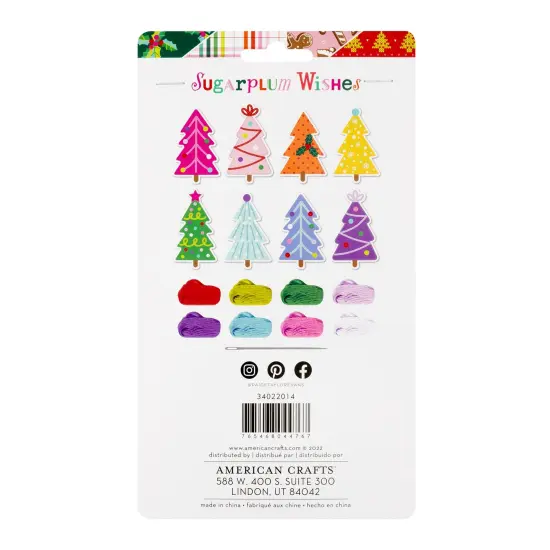 Paige Evans Sugarplum Wishes Embroidery Cross Stitch Kit-Makes 8 {3}