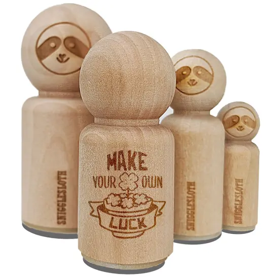 Make Your Own Luck Shamrock Clover Saint Patricks Day Rubber Stamp for Stamping Crafting Planners {2}