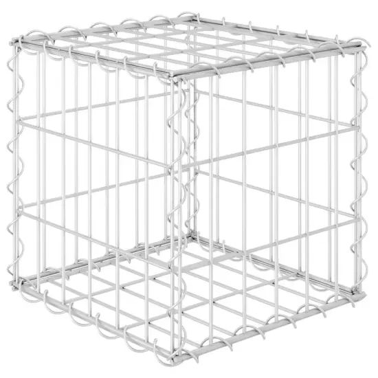 vidaXL Cube Gabion Raised Bed Steel Wire 11.8"x11.8"x11.8" {2}