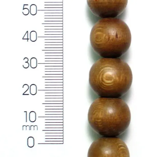 6 Packs of Wood Beads - Brown - 15mm - 8" Strand {1}