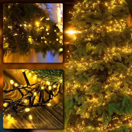 Selarlyt 2 Pack Solar String Lights for Outside, 72FT 200 LED Solar Christmas Lights Outdoor with 8 Lighting Modes, IP65 Waterproof Solar String Lights Outdoor for Garden Party Tree Decor,Warm White {5}