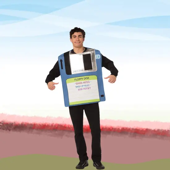 Floppy Disk Adult Costume Retro Tech Tunic Polyester Funny Outfit {2}