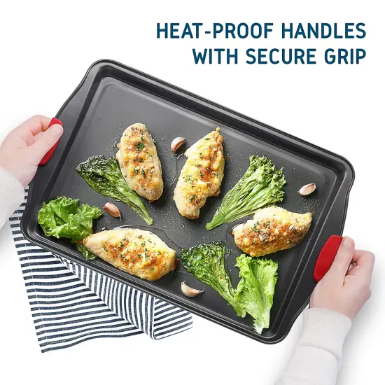 CraftBud 2 PC Non Stick Baking Sheet Pan Set {3}