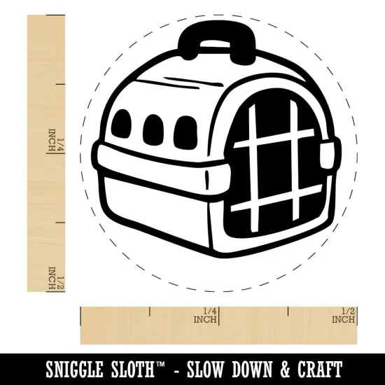 Pet Carrier Animal Cage Dog Cat Self-Inking Rubber Stamp Crafting Planners Dry Pad {1}
