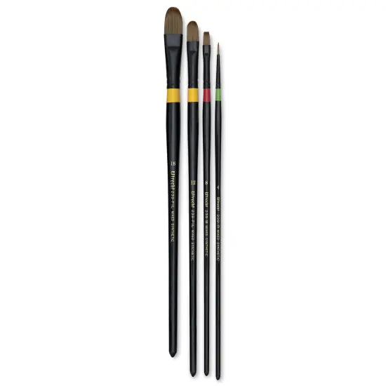 Utrecht Manglon Brushes-Set of 4, Long Handle {2}