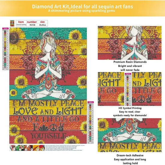 Inspirational Diamond Painting Kits for Adults Beginners - 5D DIY Sunflower Full Drill Diamond Kits Painting Crafts for Home Wall Decor, Diamond Art Kits,12x16inch {2}