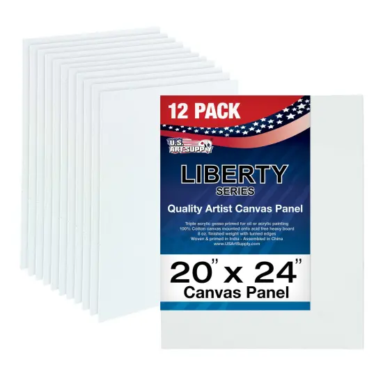 20" x 24" Professional Artist Quality Acid Free Canvas Panel Boards for Painting 12-Pack {1}