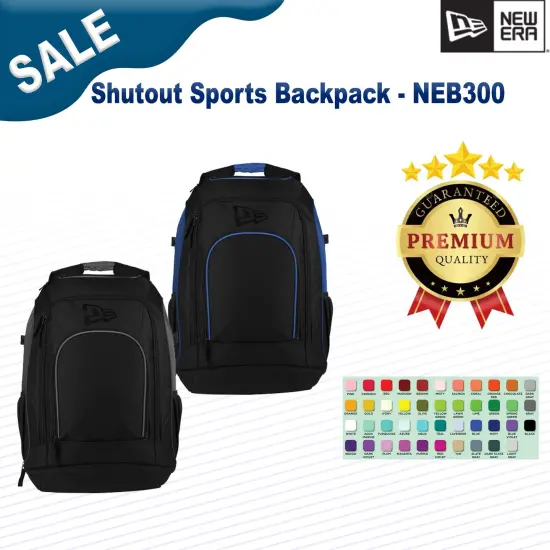 New Era&reg; Shutout Sports Backpack Graphite/Black {2}