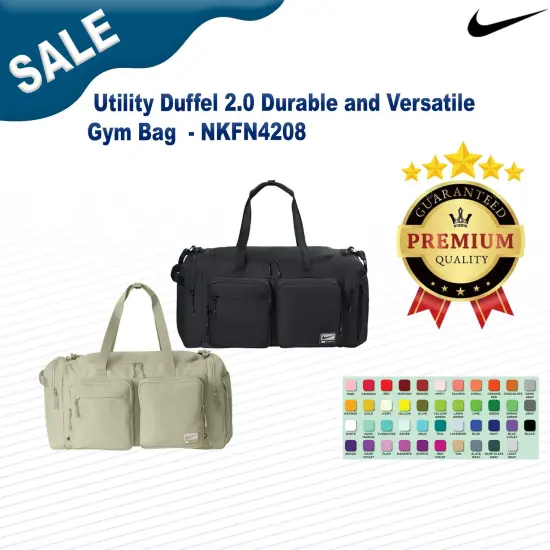 Nike&reg; Utility Duffel 2.0 Durable and Versatile Gym Bag Black {2}