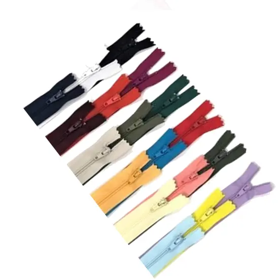 50 Pieces Zippers Closed Bottom 18 Inches Assorted Colors {5}
