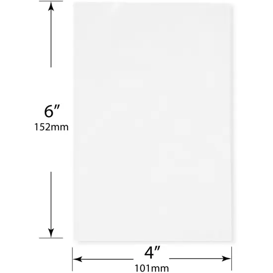 Plymor 4" x 6", White 2 Mil Flat Open Plastic Poly Bags {3}