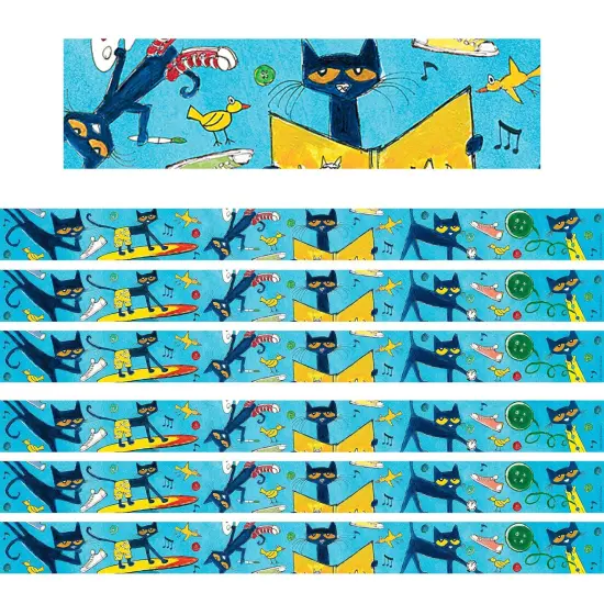 Pete the Cat&reg; Straight Border Trim, 35 Feet Per Pack, 6 Packs {1}